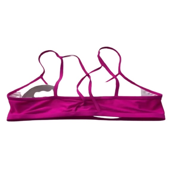 GO by Gossip Womens Splice Illusion Crochet Bikini Top Size Medium Color Pink - Picture 2 of 2